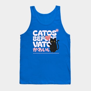 Catos before vatos - cute black cat Tank Top